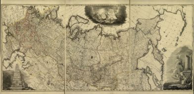 Карта Российской империи. Разделенная на Наместничества. 1786 год.